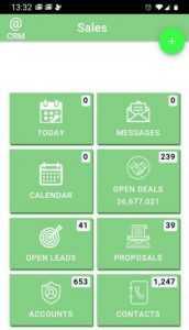 The new Saleswah: CRM for sales and service automation 3 Mobile app sales dashboard