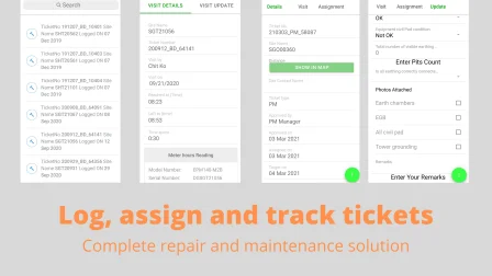 Log, assign and track tickets repair and maintenance