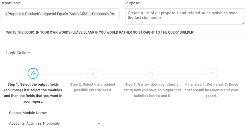 Flexible CRM report builder for your sales and service 5 custom report builder of saleswah crm